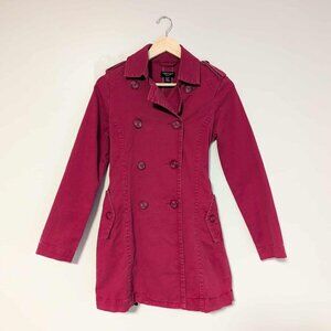 American Eagle Pink Canvas Pea Coat